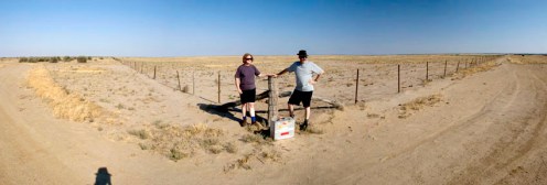 Victoria and Doug in the outback D+V_Desert-Pano72